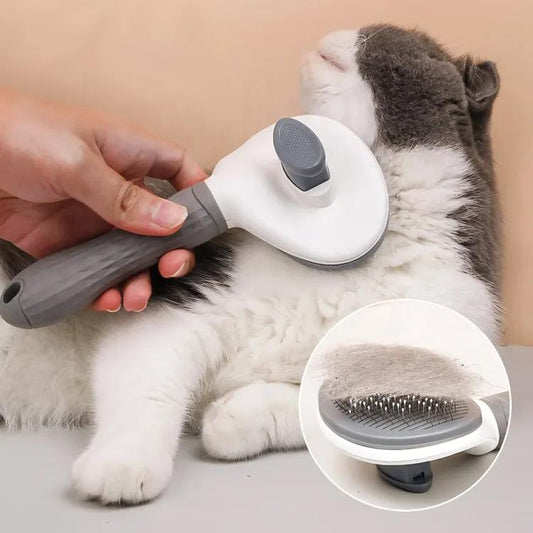 One Button Hair Removal Pet Comb, Slicker Brush for Cats & Dog Brush as seen on TikTok