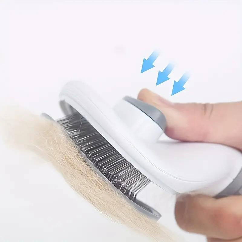 One Button Hair Removal Pet Comb, Slicker Brush for Cats & Dog Brush as seen on TikTok