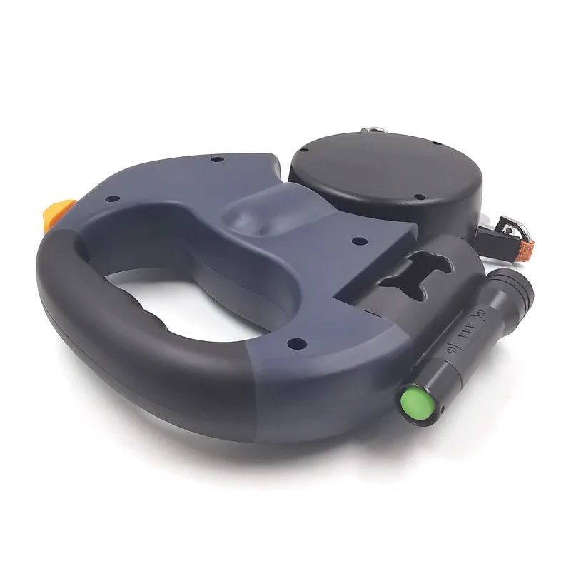 Double Ended Leash with Tangle-Free Swivel, LED Flashlight, and Litter Bag Holder for Small & Large Dog