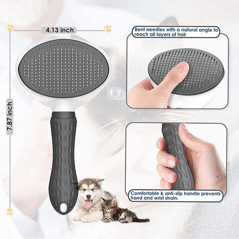 One Button Hair Removal Pet Comb, Slicker Brush for Cats & Dog Brush as seen on TikTok