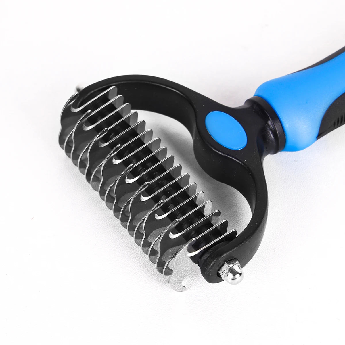 Double Sided Pet Undercoat Rake for Dematting and Deshedding
