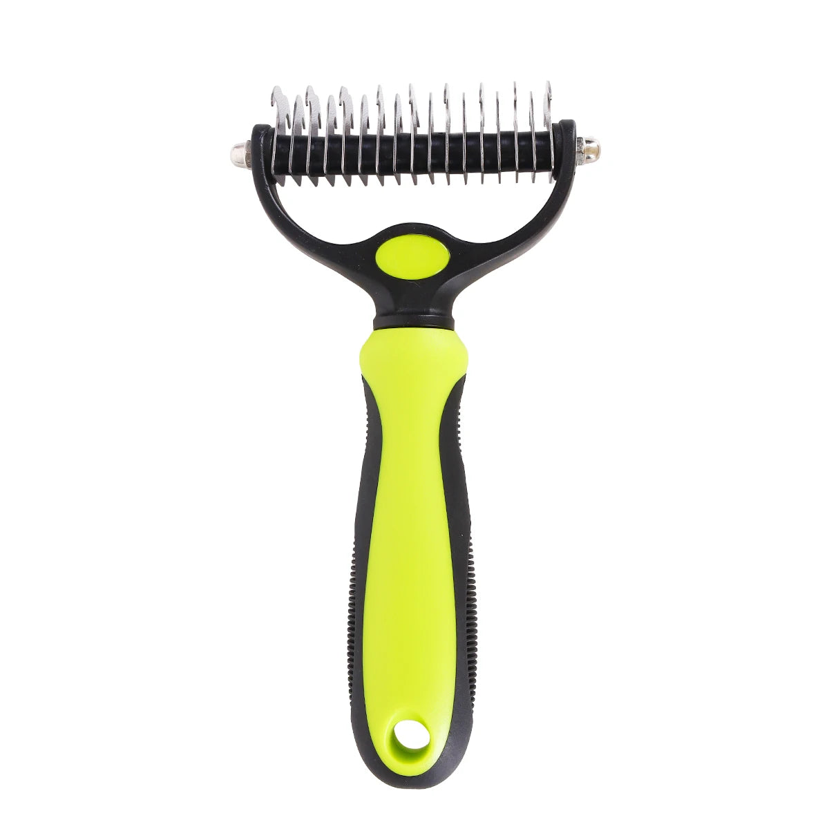 Double Sided Pet Undercoat Rake for Dematting and Deshedding