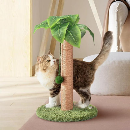 Cat Scratching Post with Flower Bed Cute Cat Scratcher with Sisal Dangling Ball Small Cat Tree for Indoor Cats Perch Cat Tower for Large Adult Cats and Kittens