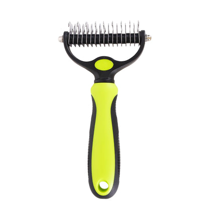 Double Sided Pet Undercoat Rake for Dematting and Deshedding